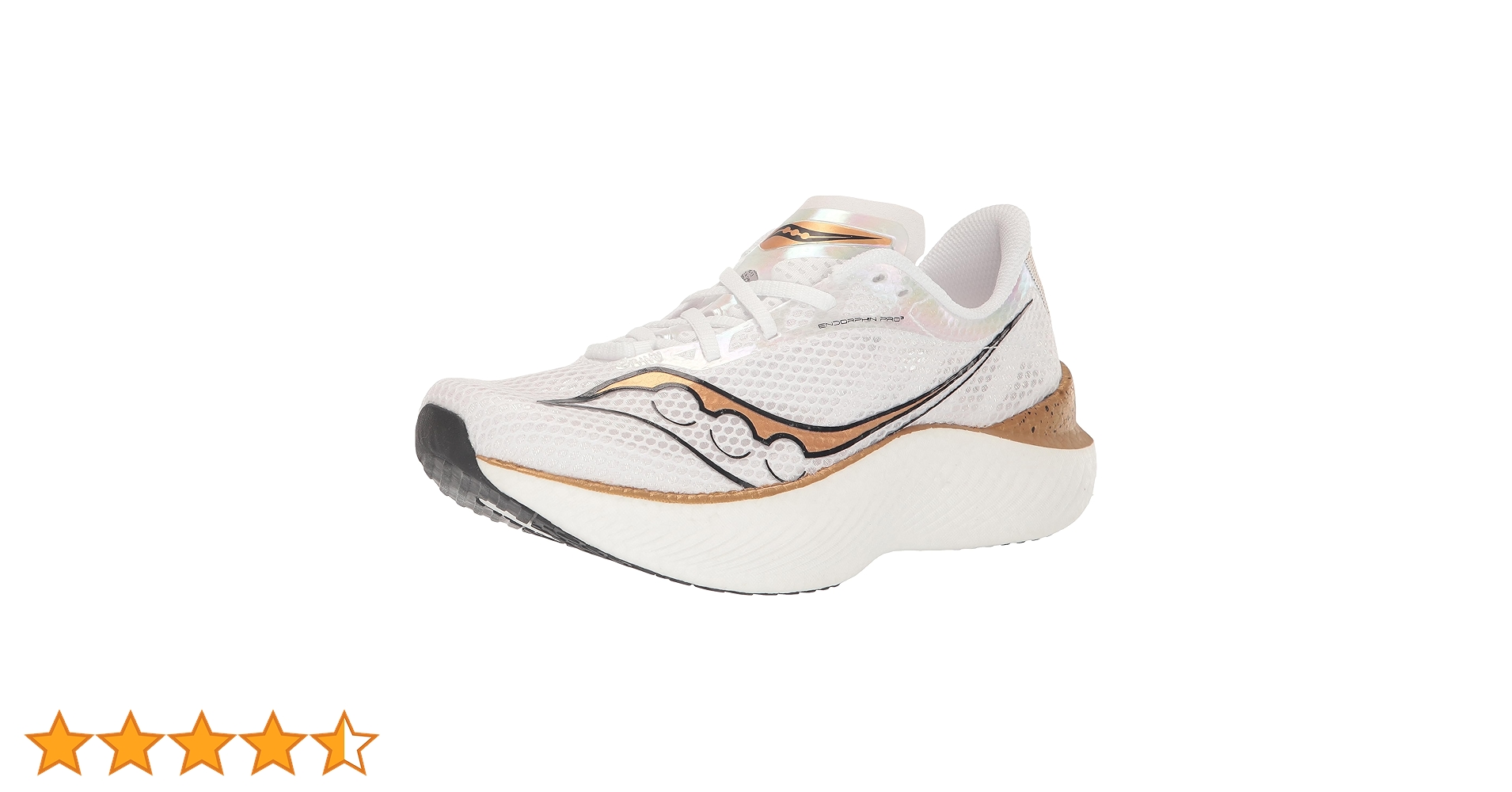 Saucony Tênis masculino Endorphin Pro 3, Branco/Ouro, 9.5